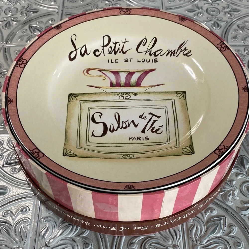 The Sakura Table Sweet Treats Parisian Dessert Plates Set of 4